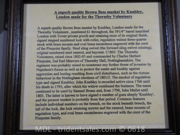 Thoresby Volunteers Brown Bess by Knubley London - Image 21