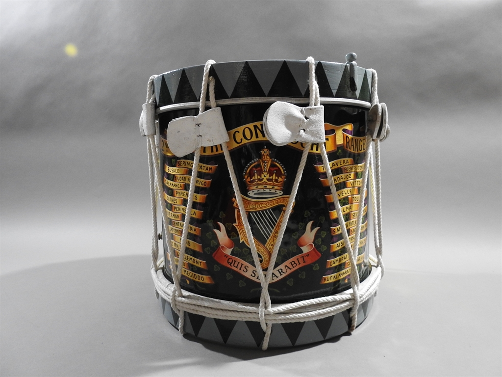 Irish Connaught Rangers Regimental Drum dated 1916