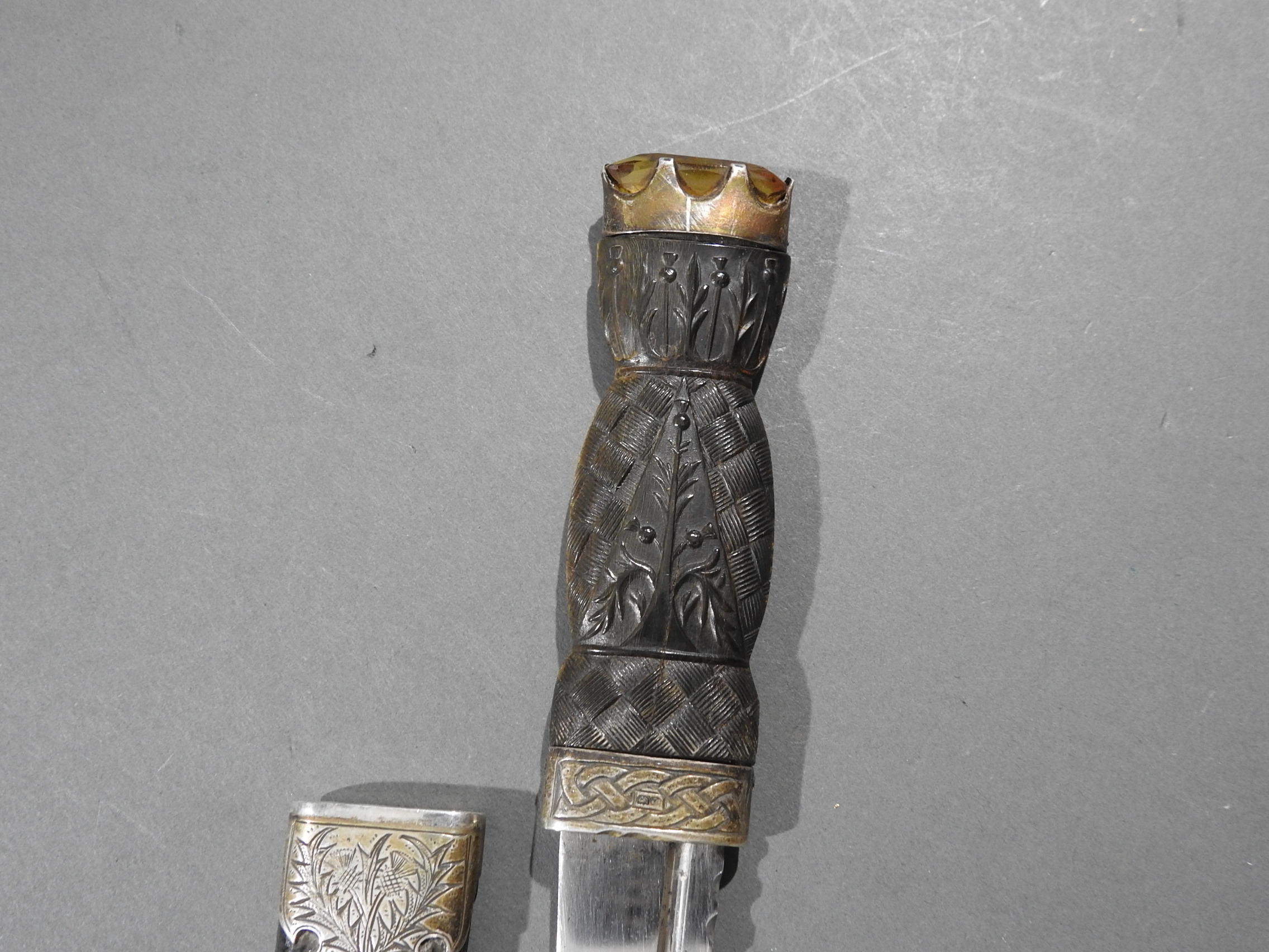 Scottish Silver Hallmarked Sgian Dubh - Image 8