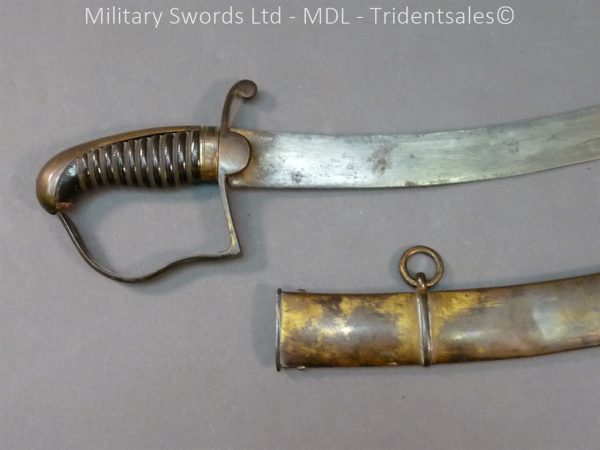 English Officers 1796 Sword Brass Hilt and Scabbard - Image 2