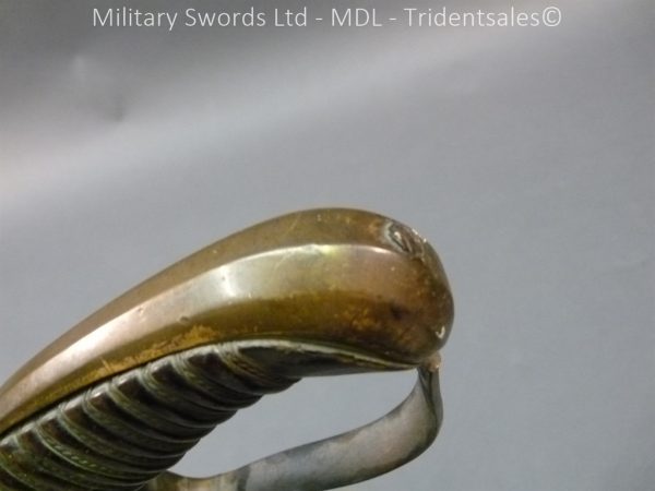 English Officers 1796 Sword Brass Hilt and Scabbard - Image 6