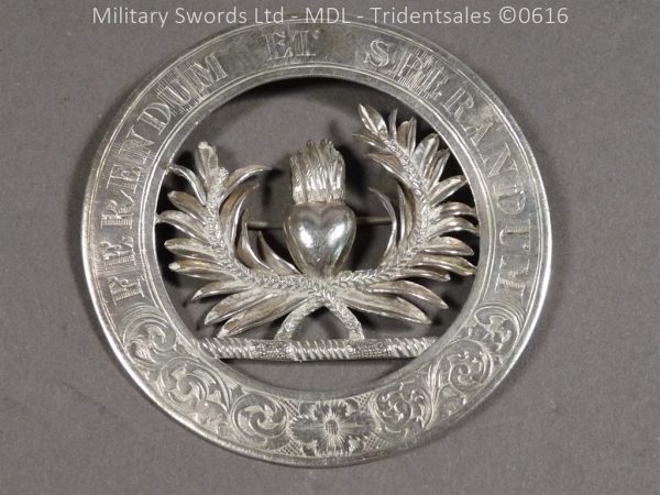 Scottish Mackenzie Silver Plaid Brooch