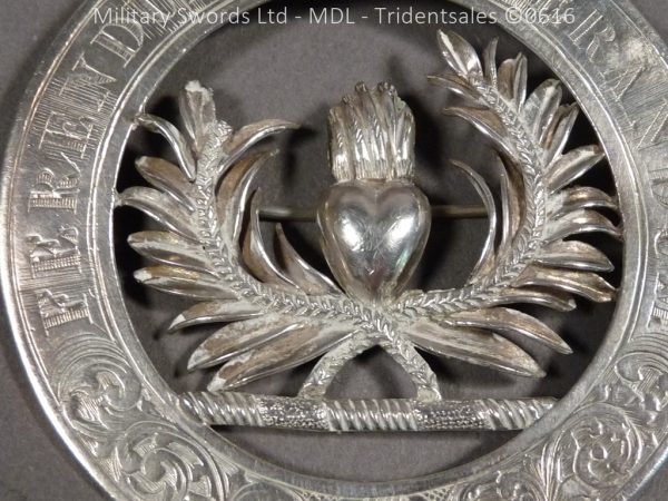 Scottish Mackenzie Silver Plaid Brooch - Image 2