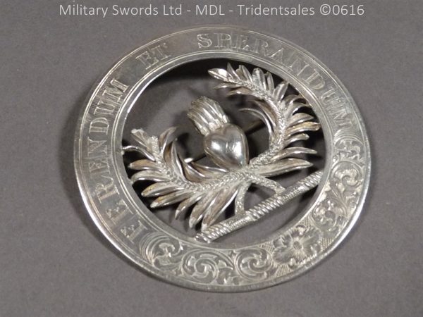 Scottish Mackenzie Silver Plaid Brooch - Image 3