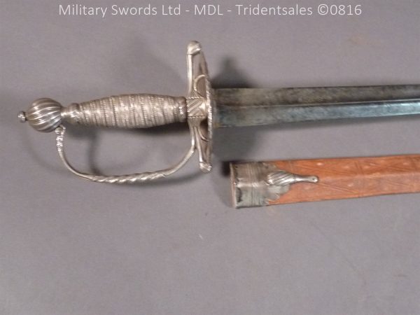Silver Hilted 18th Century English Sword and Scabbard - Image 2