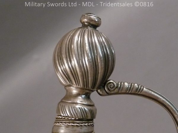 Silver Hilted 18th Century English Sword and Scabbard - Image 8