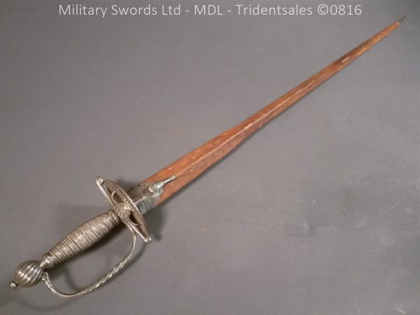 Silver Hilted 18th Century English Sword and Scabbard - Image 3