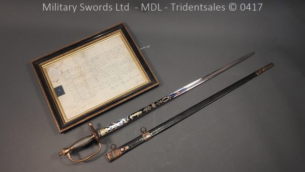 1796 Midlothian Vol Infantry Officers sword - Major G Young