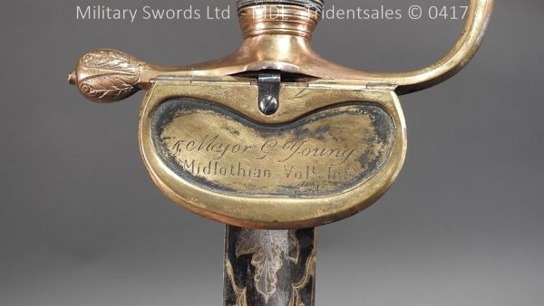 1796 Midlothian Vol Infantry Officers sword - Major G Young - Image 7