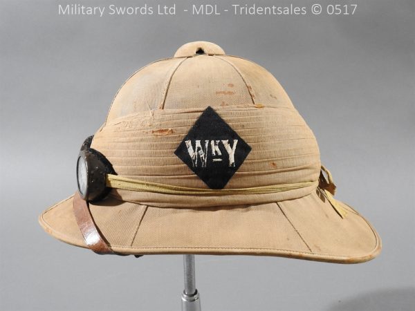 Warwickshire Yeomanry Wolseley Officer's Helmet - Image 9