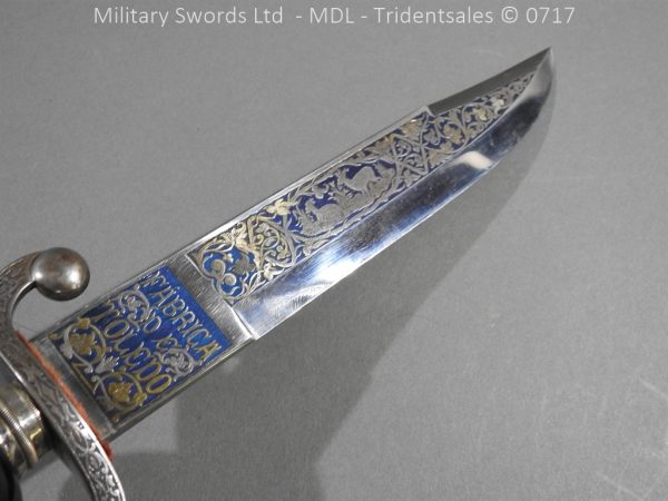 Spanish Blue and Gilt Hunting Plug Bayonet - Image 14