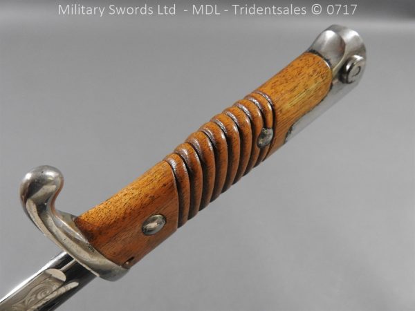 German Seitengewhr M1898 Engraved Naval Bayonet - Image 6