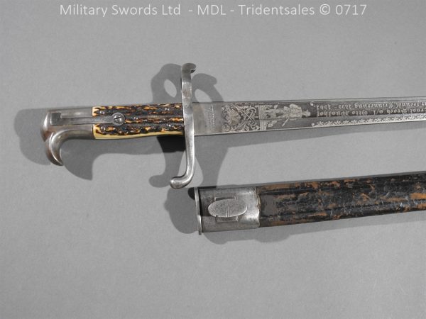 German Hirschfanger 1871 Presentation Bayonet - Image 2