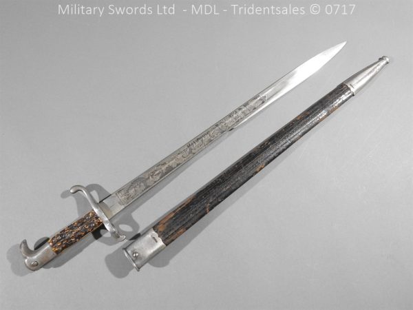 German Hirschfanger 1871 Presentation Bayonet - Image 29