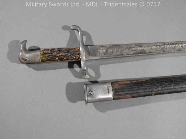 German Hirschfanger 1871 Presentation Bayonet - Image 28