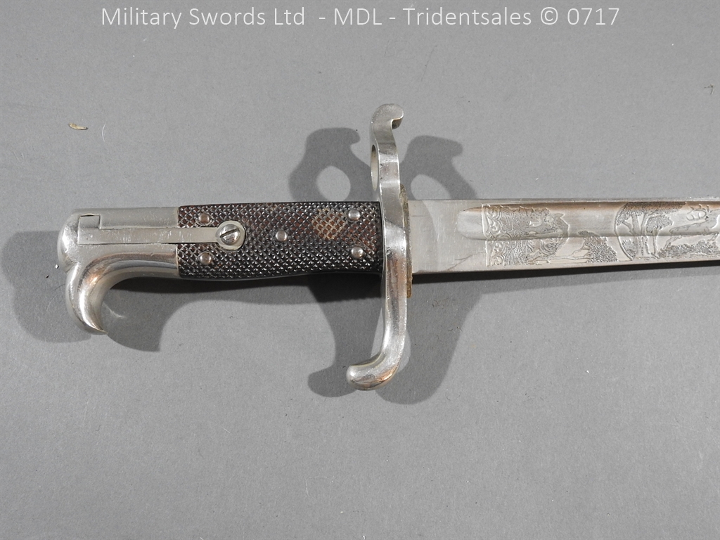 German Hirschfanger 1871 Engraved Bayonet - Image 2