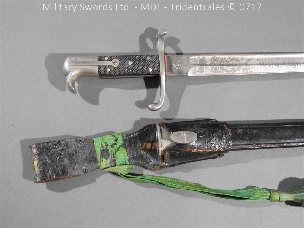 German Hirschfanger 1871 Engraved Bayonet - Image 2