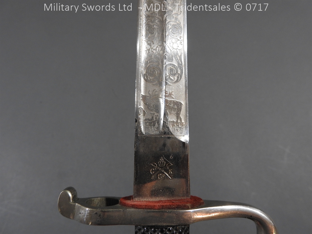 German Hirschfanger 1871 Engraved Bayonet - Image 19