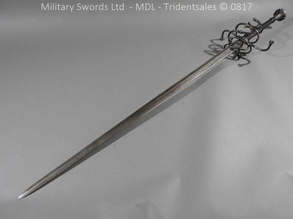 German 20c Hand and Half Broad Sword - Image 3