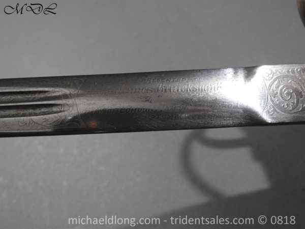 Scottish WW1 Presentation Officer's Broad Sword - Image 19