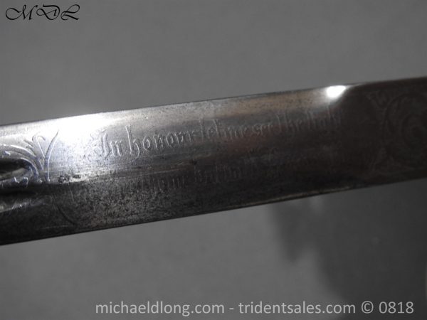 Scottish WW1 Presentation Officer's Broad Sword - Image 6