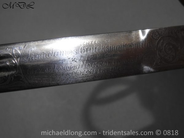 Scottish WW1 Presentation Officer's Broad Sword - Image 5