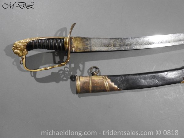 Georgian 1803 Blue and Gilt Officer's Sword - Image 2