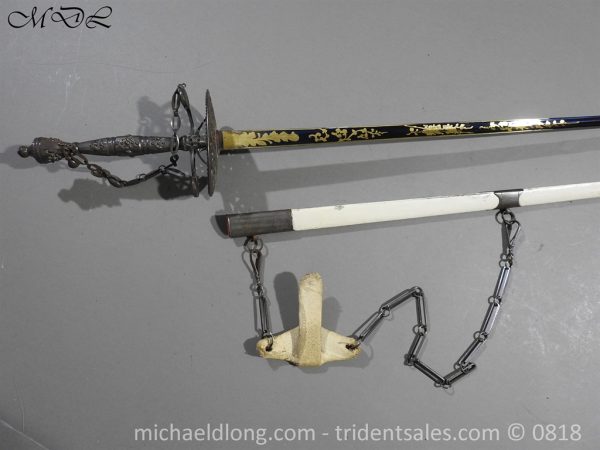 Steel Hilted Small Sword with Blue and Gilt Blade - Image 26