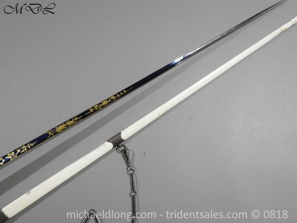Steel Hilted Small Sword with Blue and Gilt Blade - Image 25