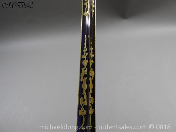 Steel Hilted Small Sword with Blue and Gilt Blade - Image 18