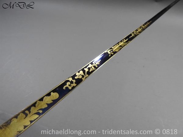 Steel Hilted Small Sword with Blue and Gilt Blade - Image 16
