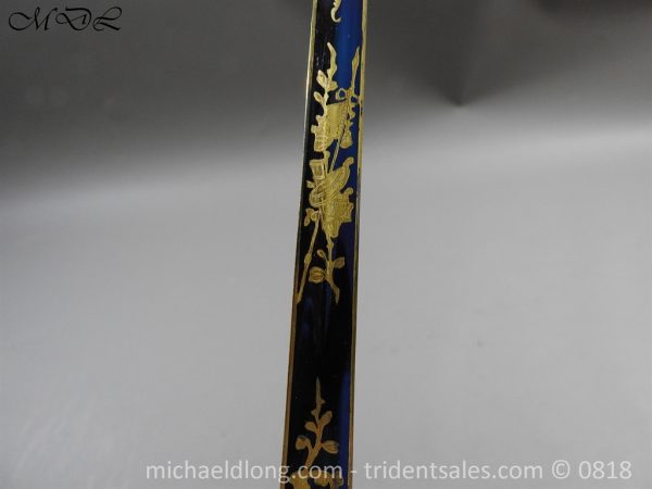 Steel Hilted Small Sword with Blue and Gilt Blade - Image 13