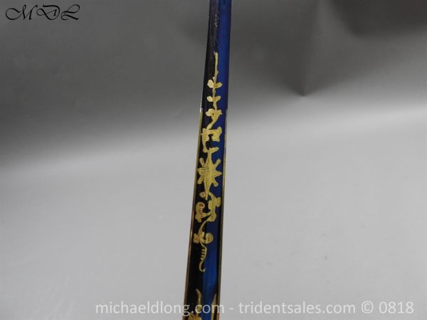 Steel Hilted Small Sword with Blue and Gilt Blade - Image 12