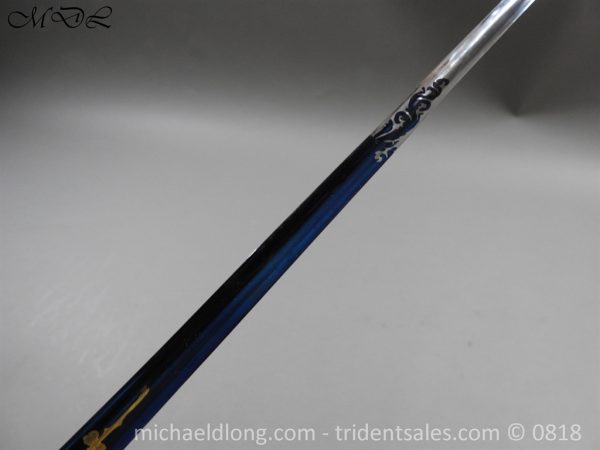 Steel Hilted Small Sword with Blue and Gilt Blade - Image 11