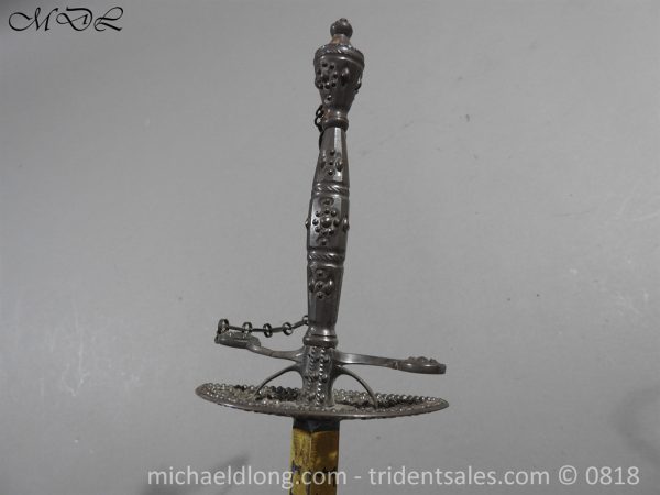 Steel Hilted Small Sword with Blue and Gilt Blade - Image 10