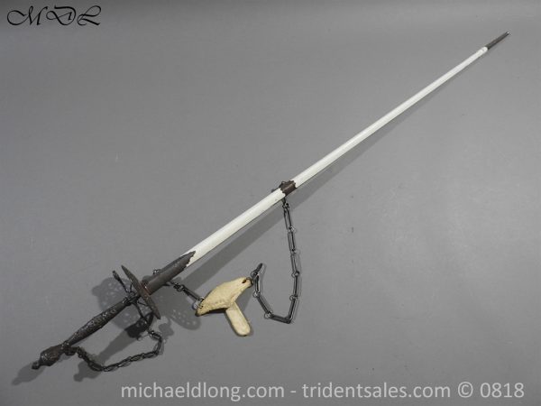 Steel Hilted Small Sword with Blue and Gilt Blade - Image 3