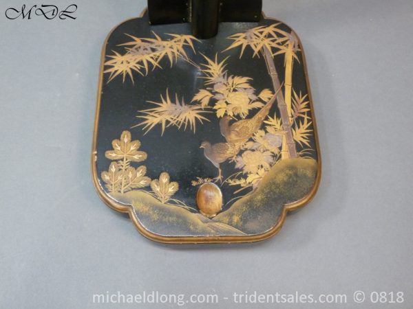 Japanese Black and Gold lacquer Sword Stand - Image 2