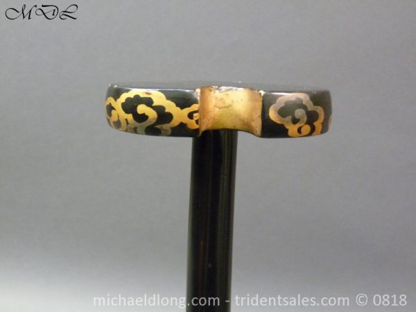 Japanese Black and Gold lacquer Sword Stand - Image 10
