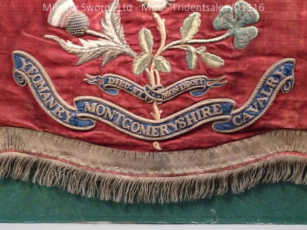 Montgomeryshire Cavalry Victorian Drum Banner - Image 8