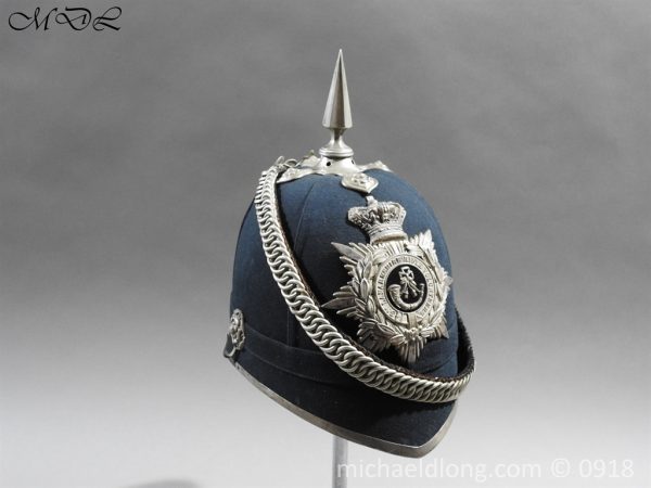 3rd Lanarkshire Volunteers Green Cloth Officer's Helmet - Image 3