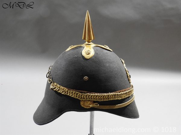 First Surrey Rifles Victorian Officer’s regimental pattern Helmet c 1860 - Image 10