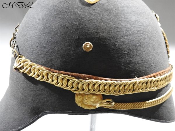 First Surrey Rifles Victorian Officer’s regimental pattern Helmet c 1860 - Image 9
