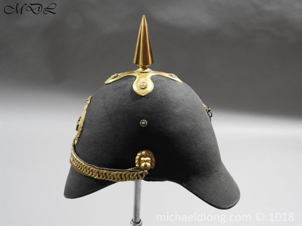 First Surrey Rifles Victorian Officer’s regimental pattern Helmet c 1860 - Image 6