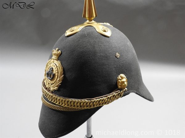 First Surrey Rifles Victorian Officer’s regimental pattern Helmet c 1860 - Image 5
