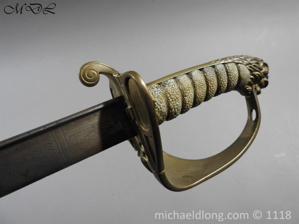British Pipeback Officer's Victorian Naval Sword - Image 4