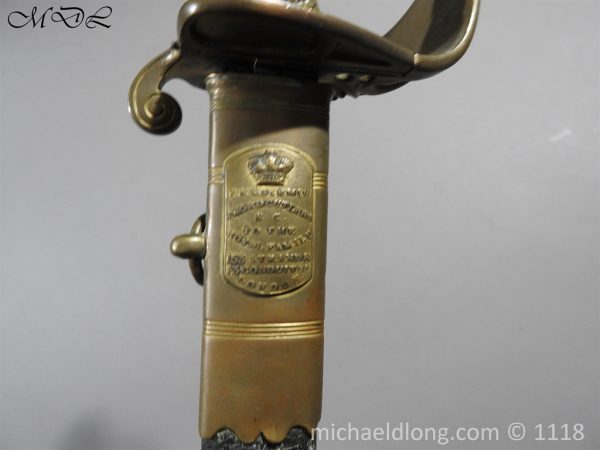 British Pipeback Officer's Victorian Naval Sword - Image 3