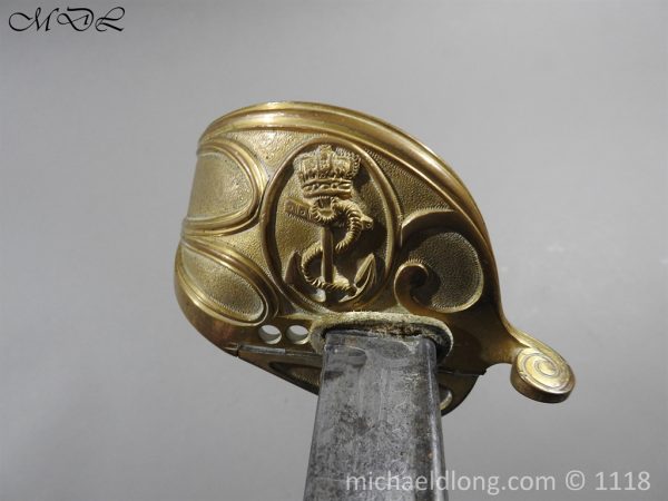 British Pipeback Officer's Victorian Naval Sword - Image 5