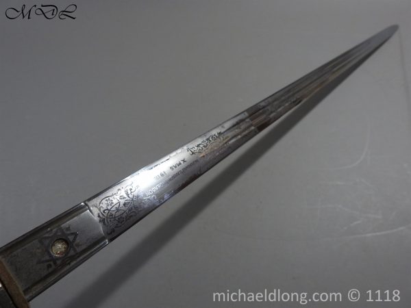 Scottish Highlanders Cross Hilt Sword dated Xmas 1912 - Image 11