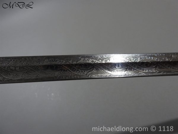 Victorian Royal Marines Light Infantry Presentation Sword - Image 17