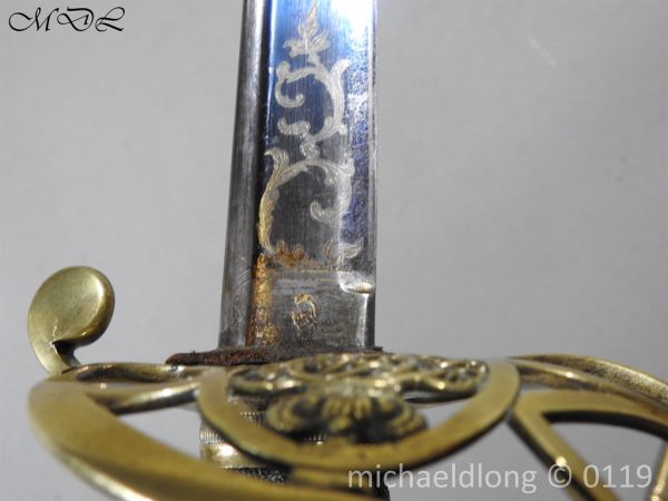 British 1822 Blue and Gilt Officer's Sword - Image 17